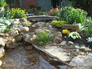 Garden stream in Blackburn